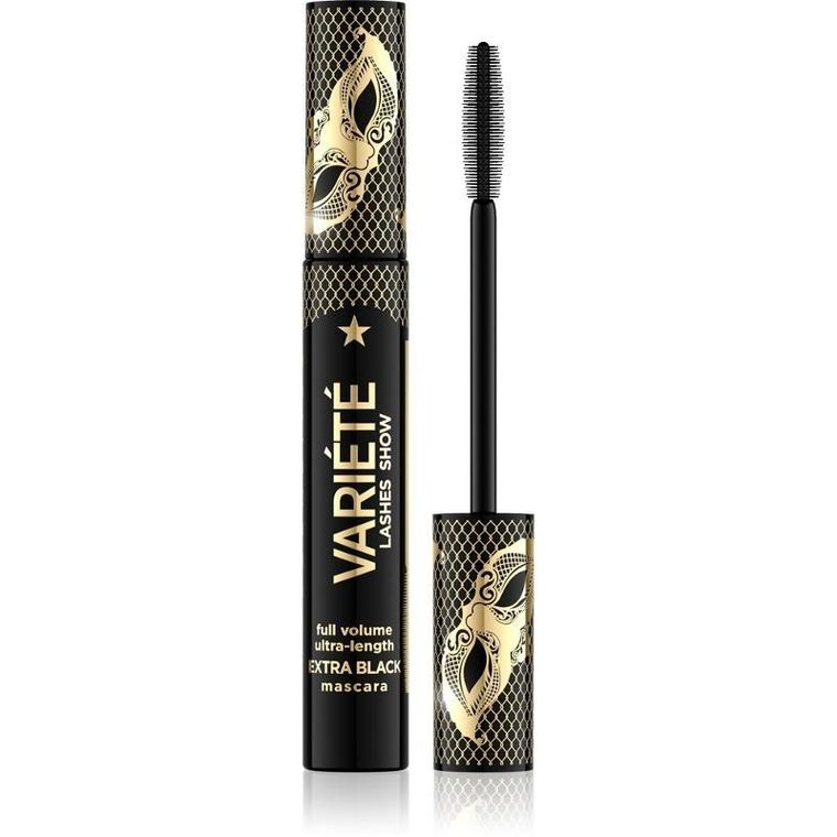 Eveline, Variete Lashes, tusz do rzęs zwiększający objętość i wydłużający, extra black, 10 ml
