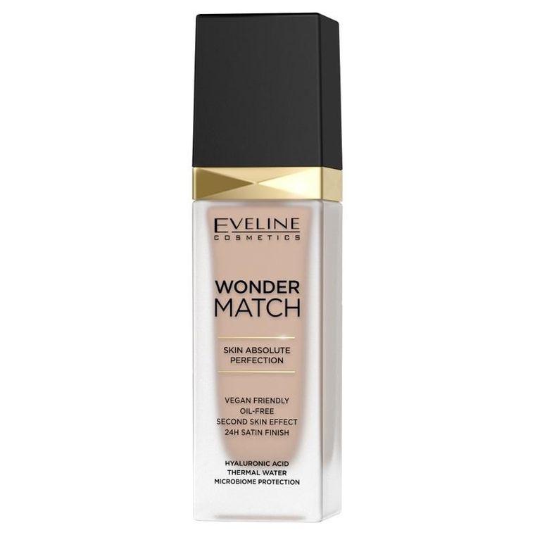 Eveline, Wonder Match, podkład dopasowujący się do cery, nr 35 sunny beige, 30 ml