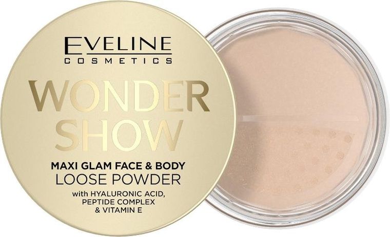 Eveline, Wonder Show, puder sypki rozświetlający do twarzy i ciała, maxi glam, 6 g