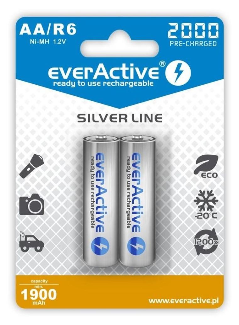 EverActive, akumulatorki AA 2000mAh, 2 szt.