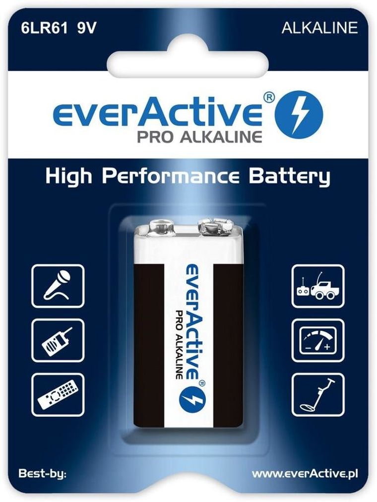 EverActive, bateria alkaliczna, 6LR61, 9v