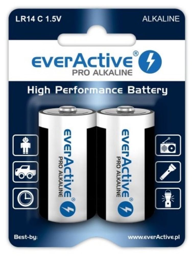 EverActive, bateria alkaliczna, EVLR14-PRO, 2 szt.