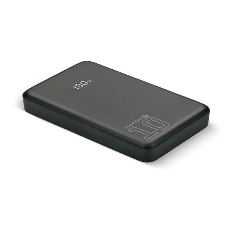 Everactive, powerbank, 10000mAh, 1xUSB, 2xUSB-C, 20W, QC4+, wyświetlacz LCD, czarny, EB-11QB