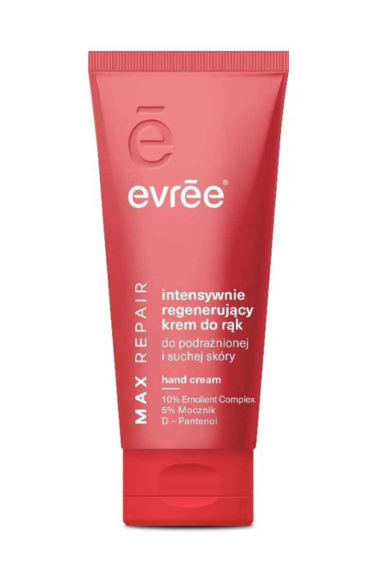 Evree, Max Repair, regenerujący krem do rąk do skóry suchej i podrażnionej, 75 ml