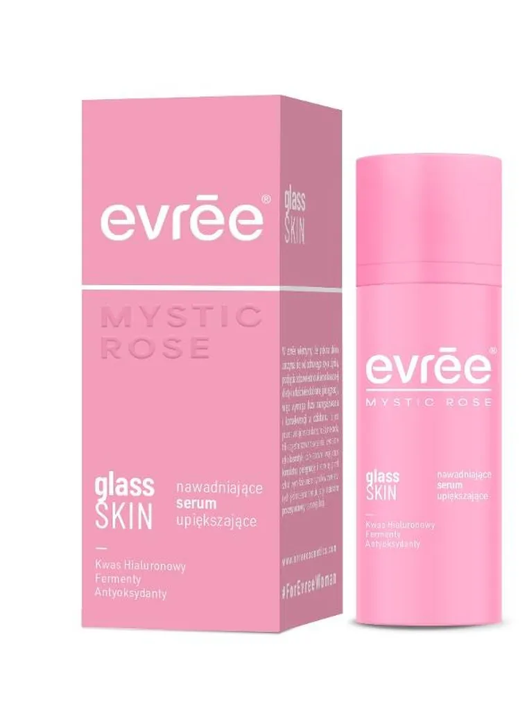 Evree, Mystic Rose Glass Skin, nawadniające serum upiększające, 30 ml