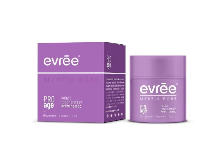 Evree, Mystic Rose Pro Age, kojąco-regenerujący krem na noc, 50 ml