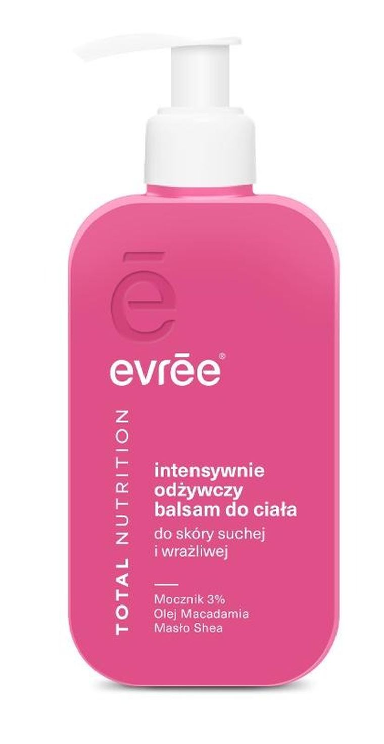 Evree, Total Nutrition, intensywnie odżywczy balsam do ciała do skóry suchej i wrażliwej, 300 ml