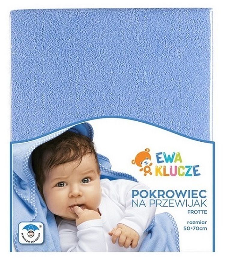 Ewa Klucze Eevi, pokrowiec na przewijak, frotte, niebieski, 70-50 cm