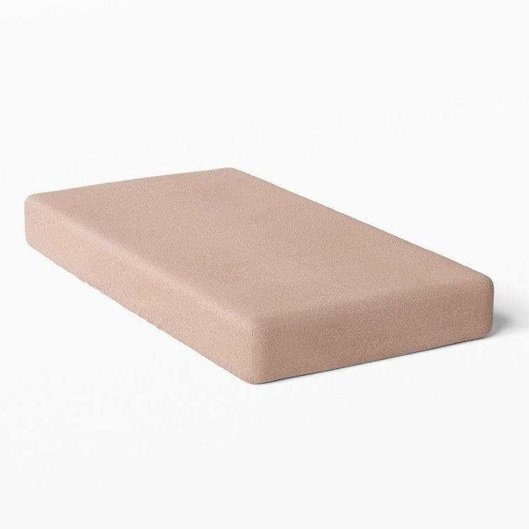 Ewa Klucze Eevi, prześcieradło frotte, brązowe, 120-60 cm