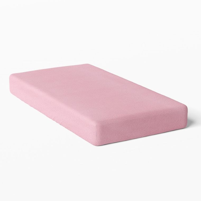 Ewa Klucze Eevi, prześcieradło frotte, różowe, 120-60 cm