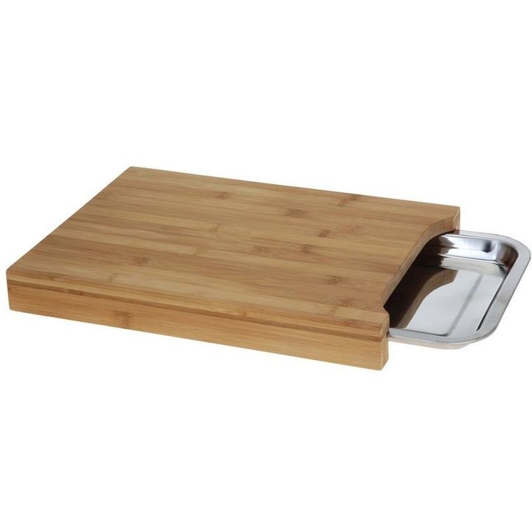 Excellent Houseware, deska do krojenia bambus z wysuwaną tacą, 35-25 cm