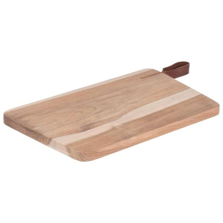 Excellent Houseware, deska tekowa do krojenia, serwowania, 30-18 cm