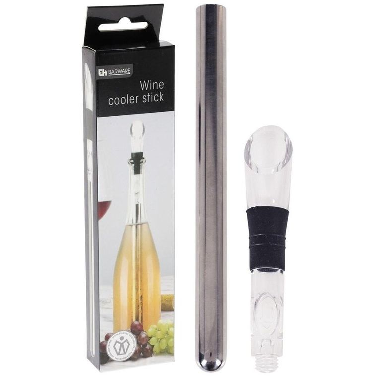 Excellent Houseware, dozownik do wina z wkładem chłodzącym, stalowy, 32 cm