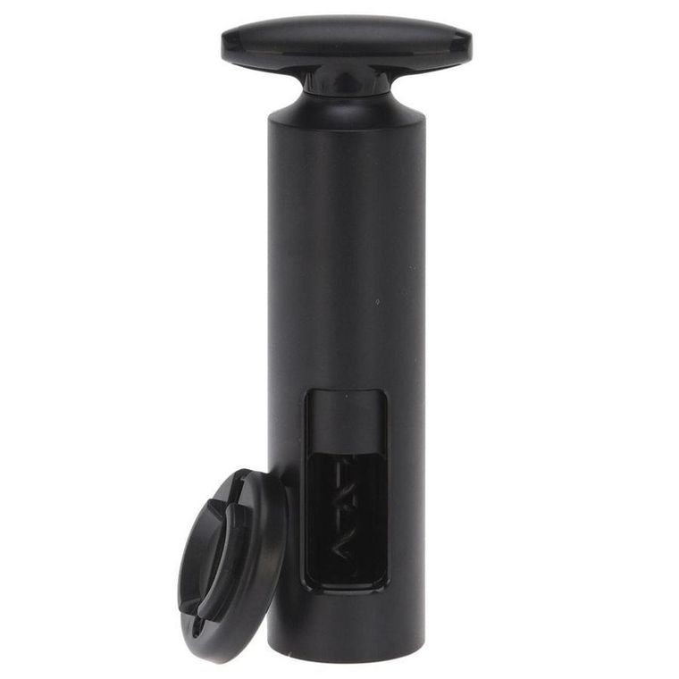 Excellent Houseware, korkociąg automatyczny z przecinakiem do folii, czarny, 16,5 cm