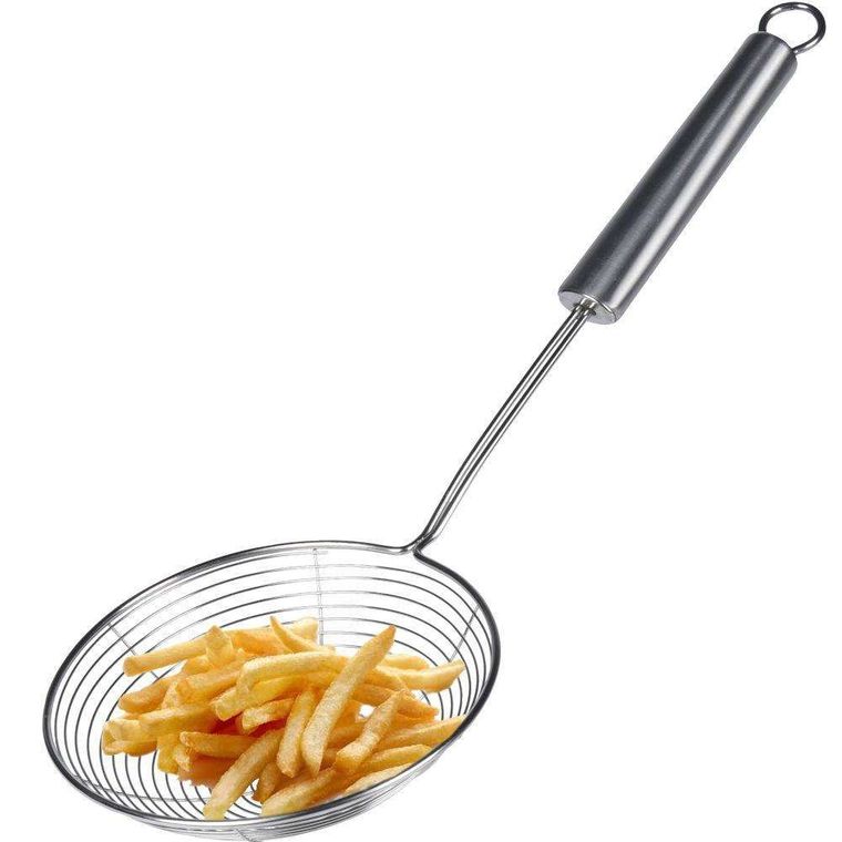 Excellent Houseware, łyżka cedzakowa, stalowa, 37 cm