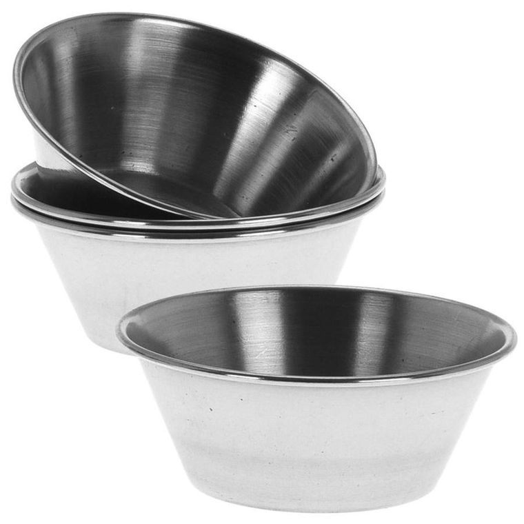Excellent Houseware, miseczka na sos, stalowa, 40 ml, 4 szt.