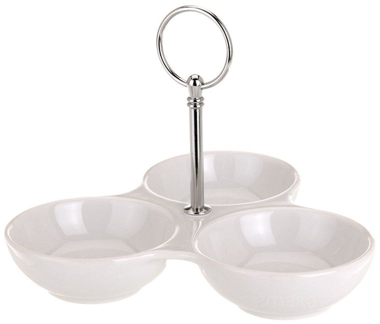 Excellent Houseware, miseczki porcelanowe do sosów, dipów i przekąsek, 3 szt.