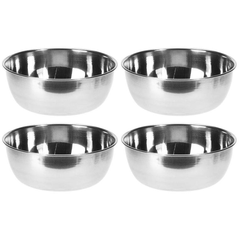 Excellent Houseware, miska stalowa, 4 szt., 11 cm, 270 ml