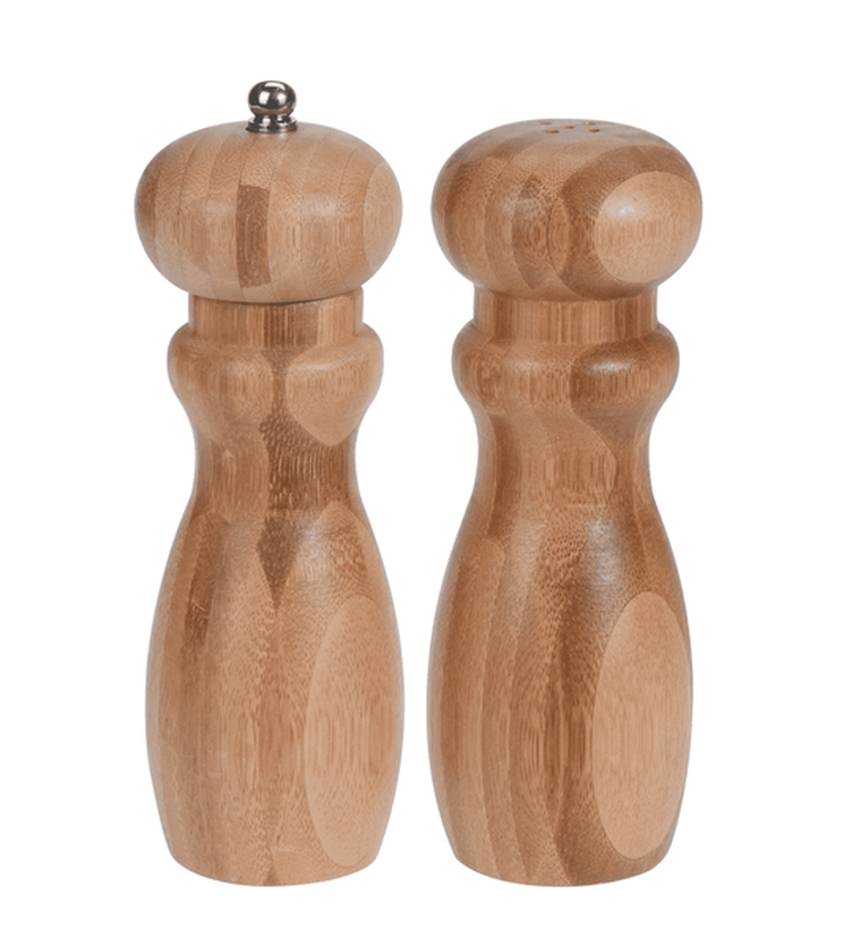 Excellent Houseware, młynek do pieprzu, drewniany + solniczka