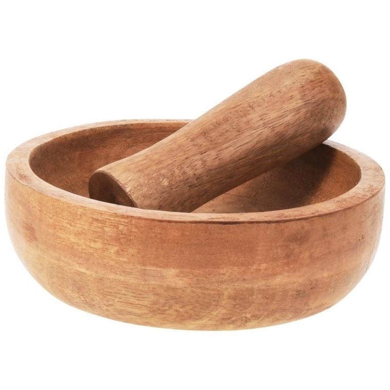 Excellent Houseware, moździerz do przypraw, drewniany