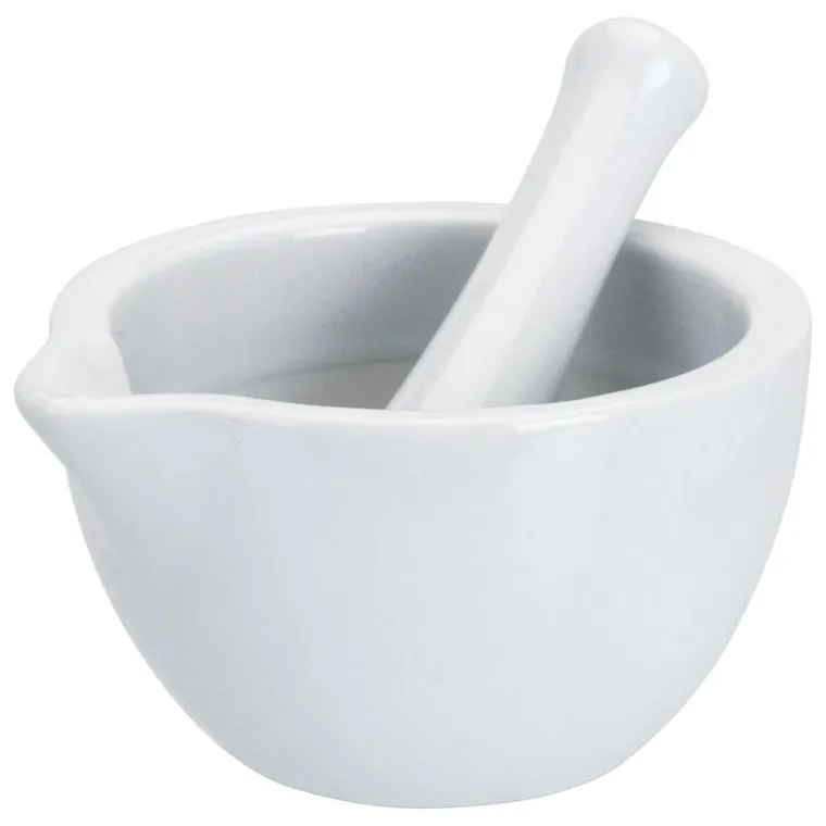 Excellent Houseware, moździerz do przypraw, porcelanowy biały