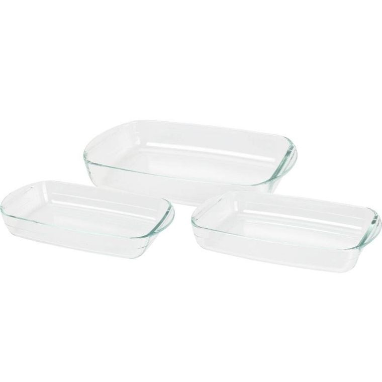 Excellent Houseware, naczynia do zapiekania z hartowanego szkła, 3 szt.