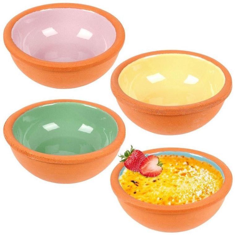 Excellent Houseware, naczynie do zapiekania, kamionkowa kokilka, 140 ml, 4 szt.