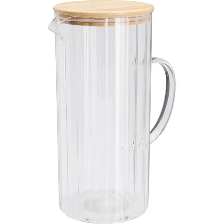 Excellent Houseware, Nato, dzbanek na wodę, szkło ryflowane, 1.4l