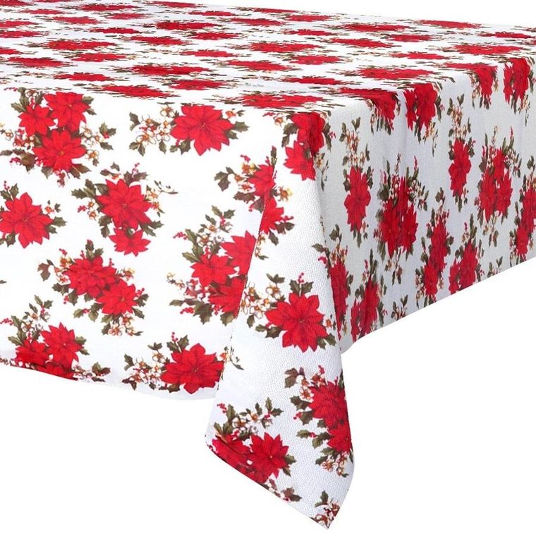 Excellent Houseware, obrus świąteczny plamoodporny, 180-130 cm