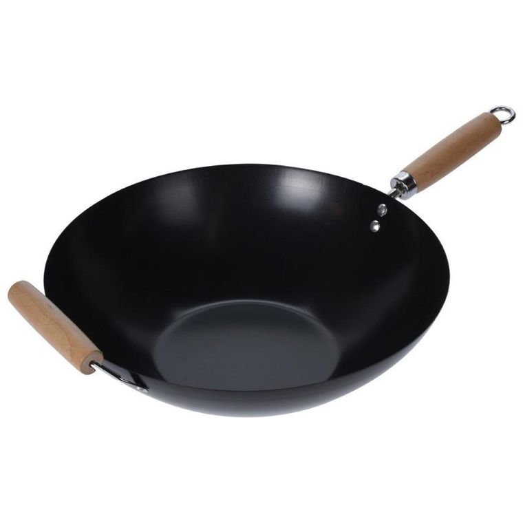 Excellent Houseware, patelnia wok ze stali węglowej, 35 cm
