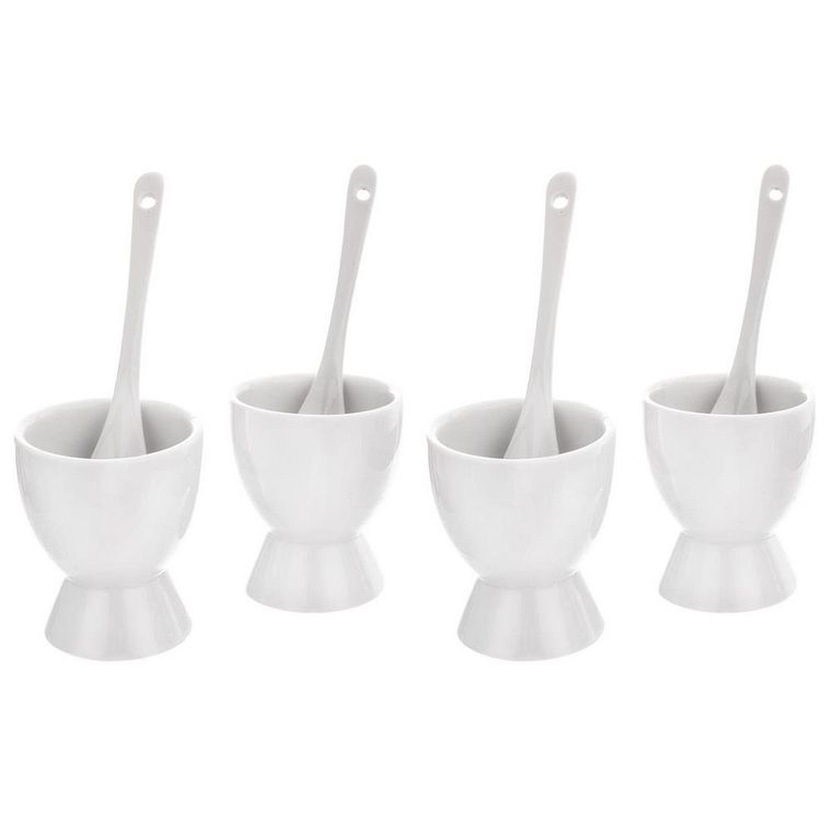 Excellent Houseware, podstawka na jajko, podstawki, łyżeczki, zestaw, 4 szt.