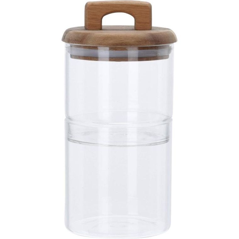 Excellent Houseware, pojemnik kuchenny, szklany z uszczelką i pokrywką, 600 ml