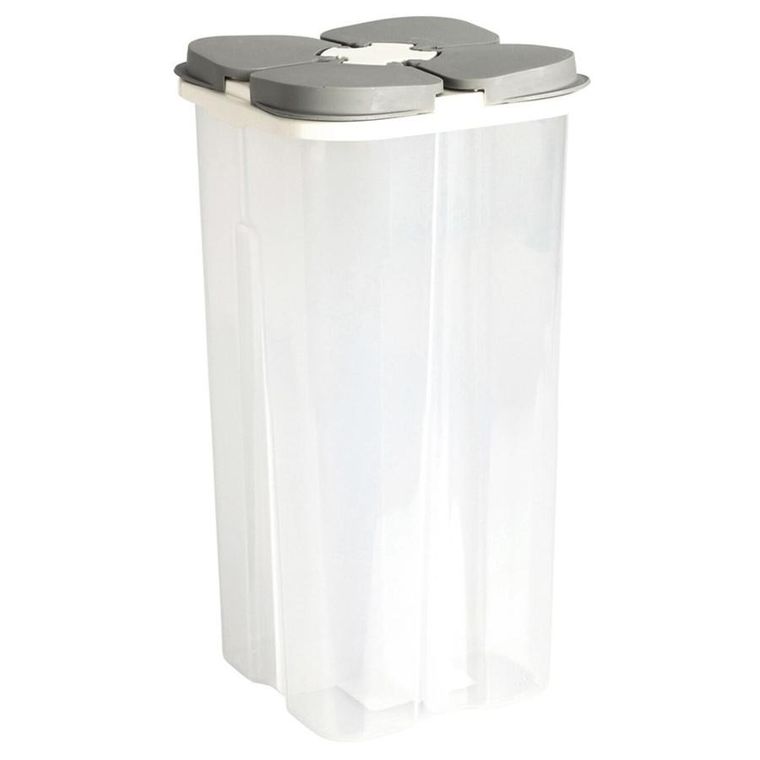 Excellent Houseware, pojemnik na produkty sypkie z dozownikiem dzielony, 2,4 l