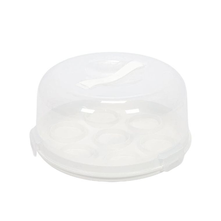 Excellent Houseware, przenośne pudełko na tort lub muffinki, średnica 25-14 cm