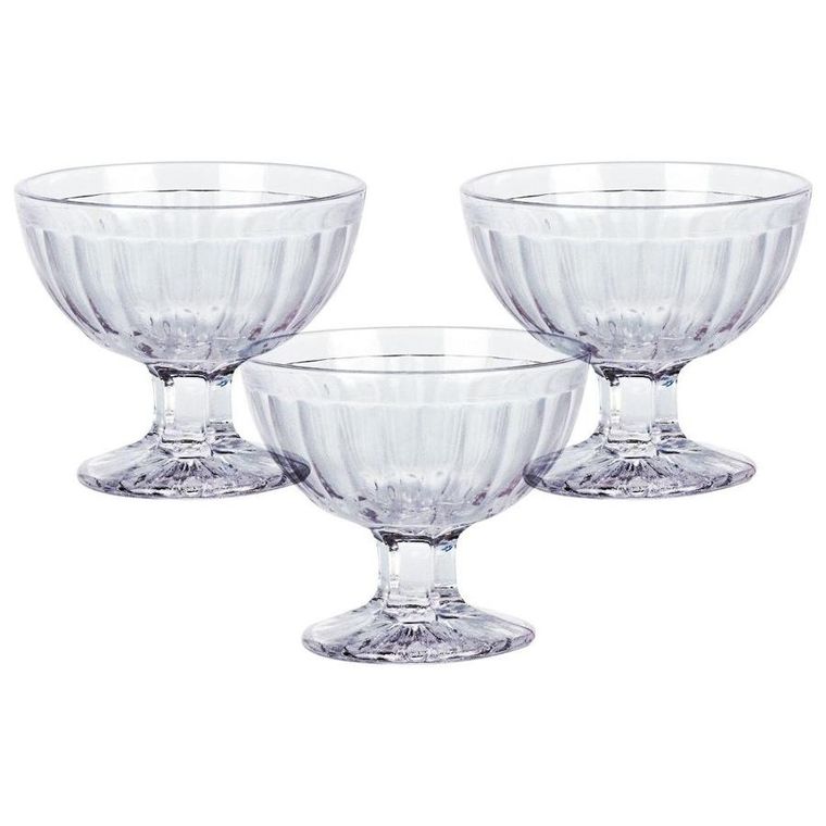 Excellent Houseware, Pucharki do lodów szklane 180 ml 3 szt.