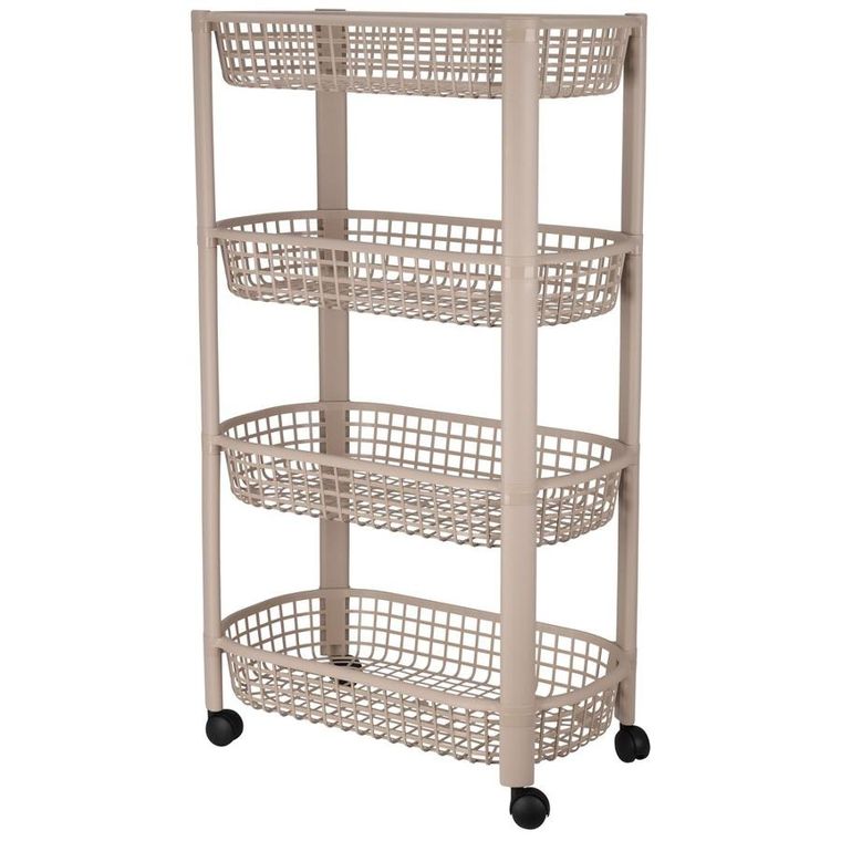 Excellent Houseware, regał na kółkach, 4-poziomowy, 46,5-26-79 cm