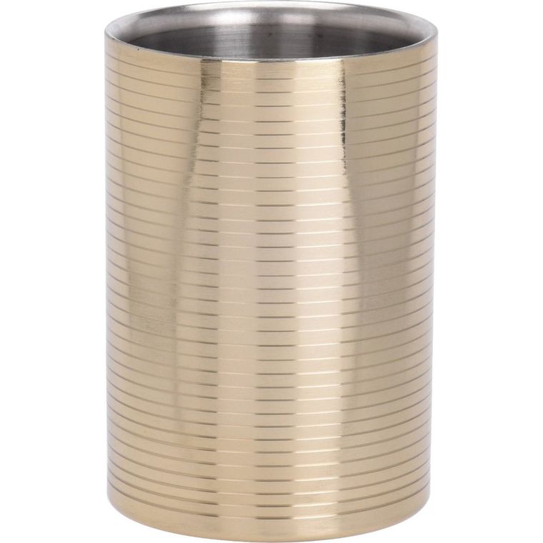Excellent Houseware, schładzacz do butelek ze stali nierdzewnej, Ø 12 cm, złoty