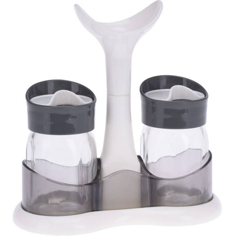 Excellent Houseware, Solniczka i pieprzniczka, 2 szklane pojemniczki, 80 ml