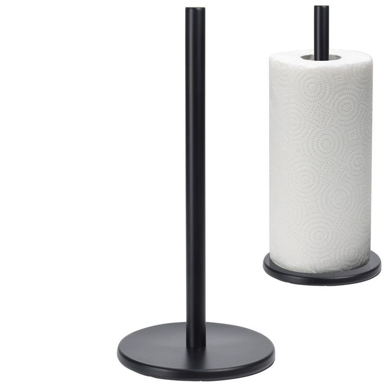 Excellent Houseware, stojak na ręczniki papierowe, czarny uchwyt