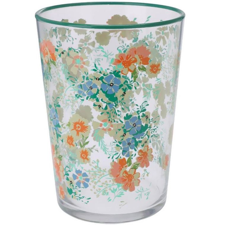 Excellent Houseware, szklanka, kwiatowy wzór, 510 ml