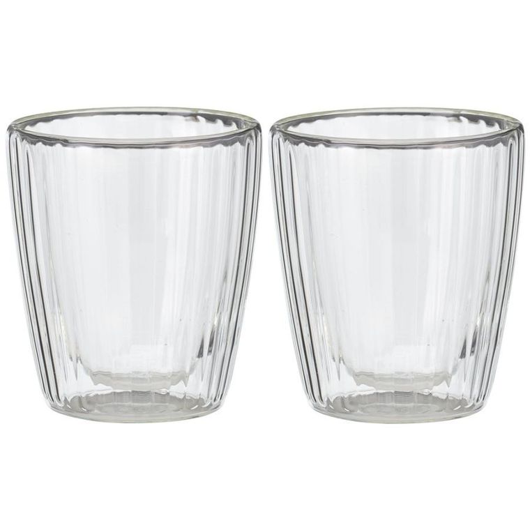 Excellent Houseware, szklanki termiczne z podwójną ścianką, do kawy i herbaty, 230 ml, 2 szt.