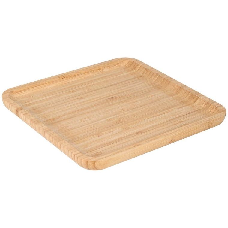 Excellent Houseware, taca do serwowania, drewniana, 25-25 cm