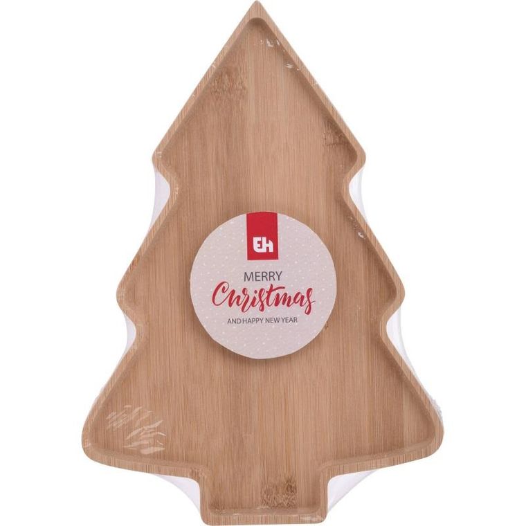 Excellent Houseware, talerz drewniany choinka, XMAS