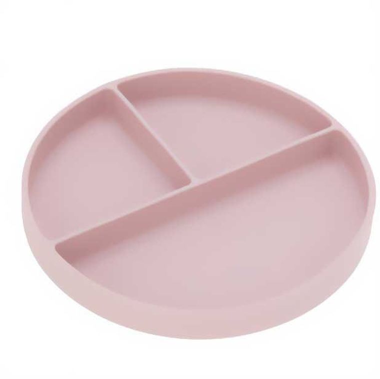 Excellent Houseware, talerz z przegródkami, różowy, 20 cm