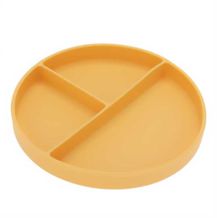 Excellent Houseware, talerz z przegródkami, żółty, 20 cm