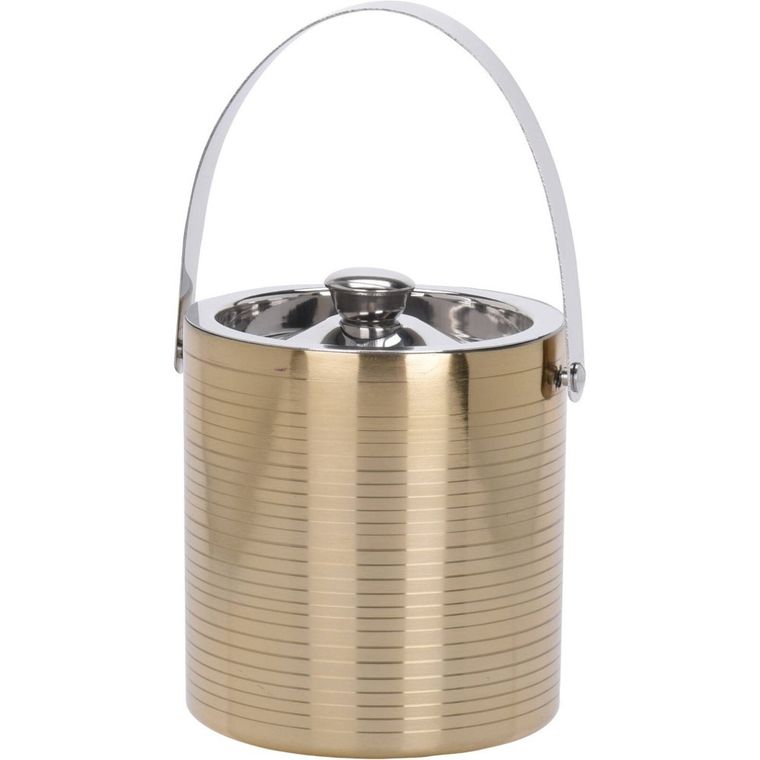 Excellent Houseware, wiaderko do lodu z podwójnymi ściankami, Ø 15 cm, złote