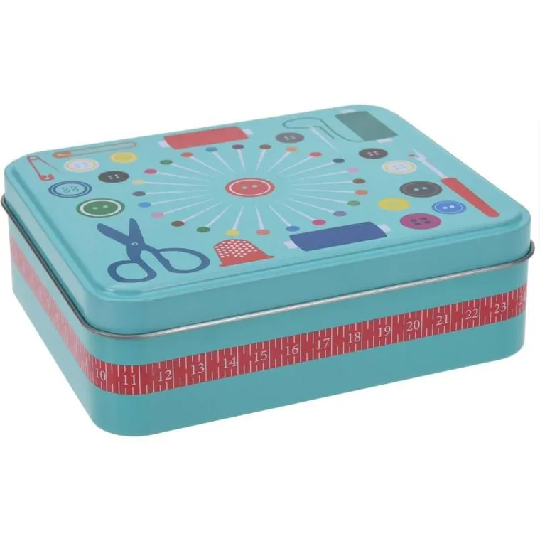 Excellent Houseware, zestaw do szycia w metalowym pudełku, 92 elementy