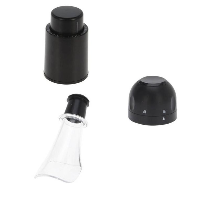 Excellent Houseware, zestaw do wina: nalewak, korek do szampana, korek próżniowy, 3 elementy