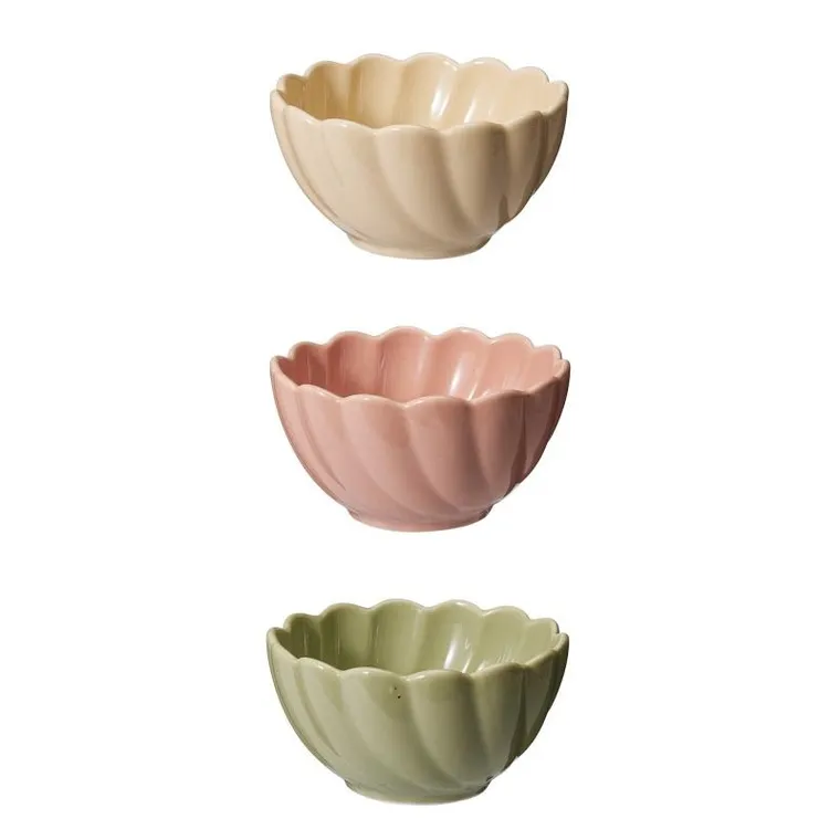 Excellent Houseware, zestaw kwiatowych misek, 150 ml, 3 szt.