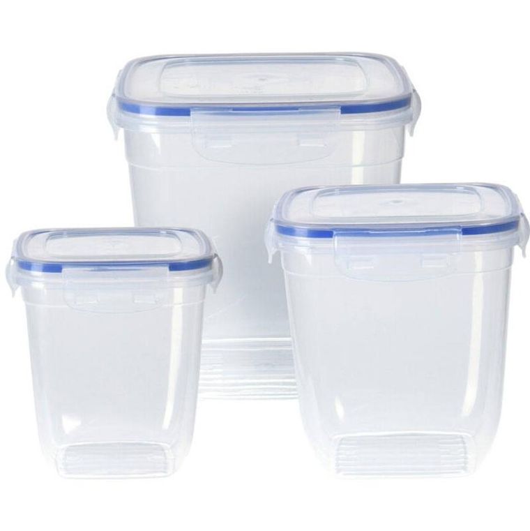 Excellent Houseware, zestaw pojemników na żywność sypką, 3 szt.